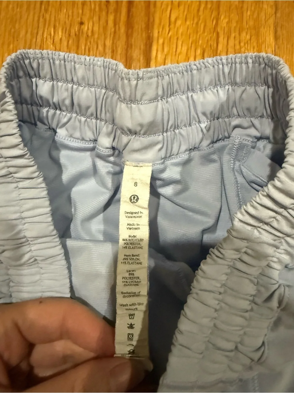 Lululemon Hotty Hot Shorts Periwinkle Blue Size 8